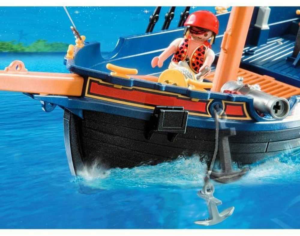 PLAYMOBIL 5810 Piratų valtis su kanonu, plaukia vandenyje, 3 personažai, 84 dalys, Piratai, Nuo 4 metų