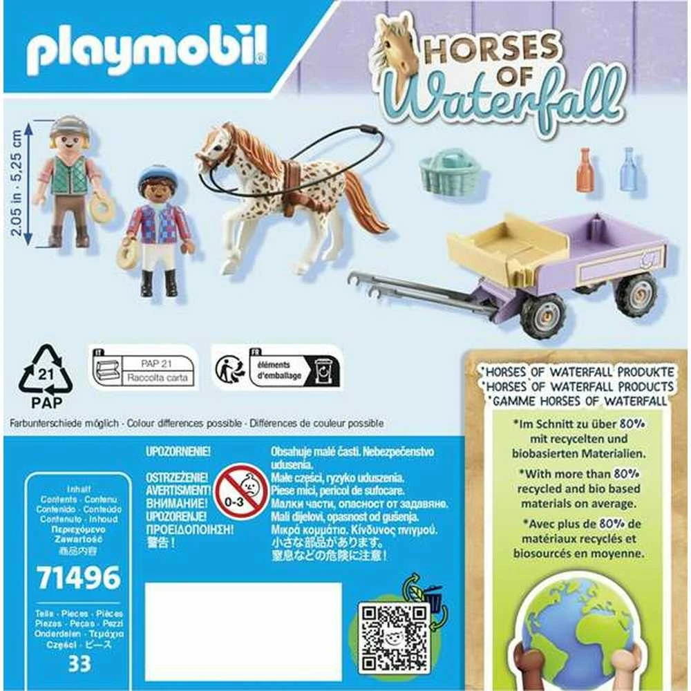 PLAYMOBIL HORSES OF WATERFALL Ponių vežimas 71496