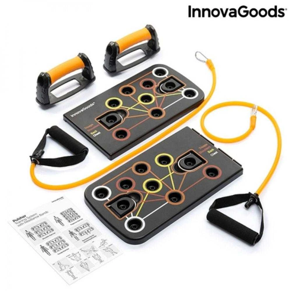 „InnovaGoods“ atsispaudimų lenta su pasipriešinimo juostomis ir „InnovaGoods Pulsher“ pratimų vadovas
