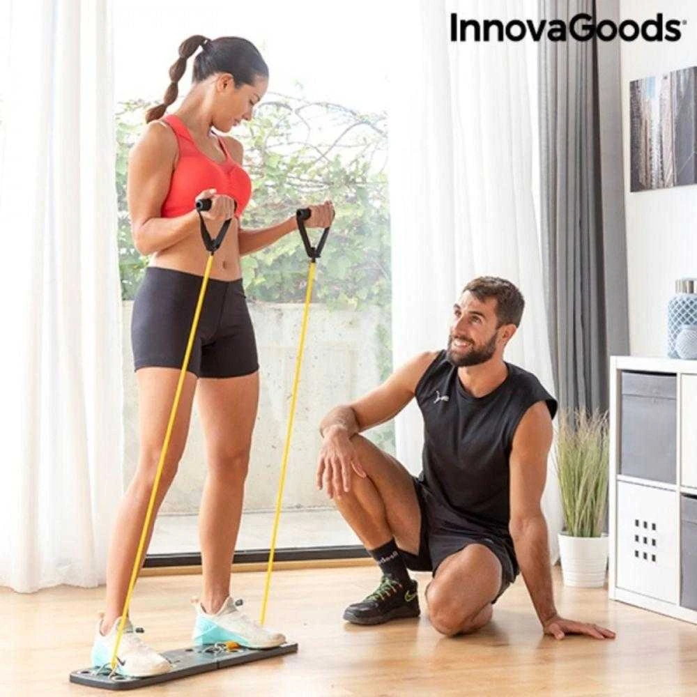„InnovaGoods“ atsispaudimų lenta su pasipriešinimo juostomis ir „InnovaGoods Pulsher“ pratimų vadovas