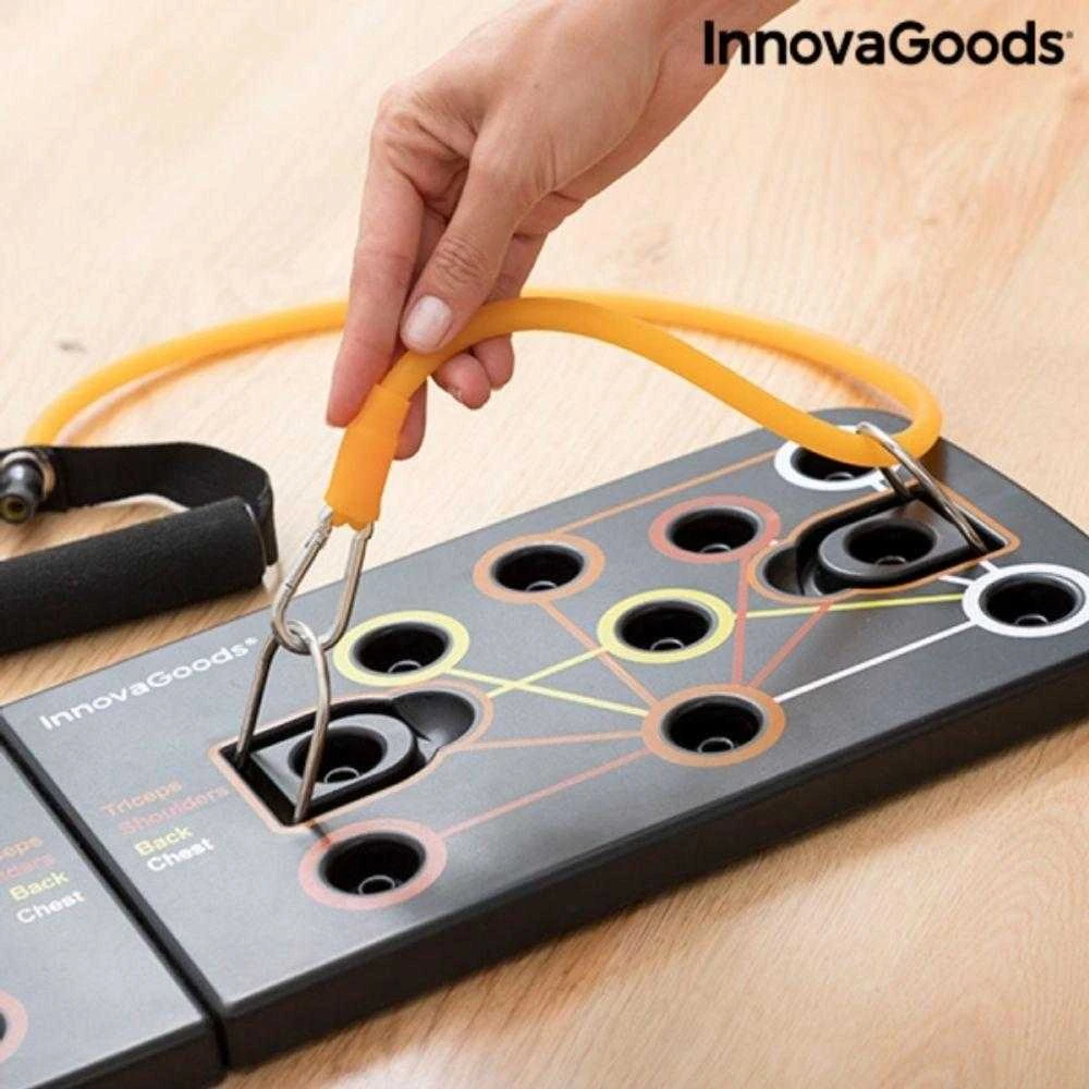 „InnovaGoods“ atsispaudimų lenta su pasipriešinimo juostomis ir „InnovaGoods Pulsher“ pratimų vadovas
