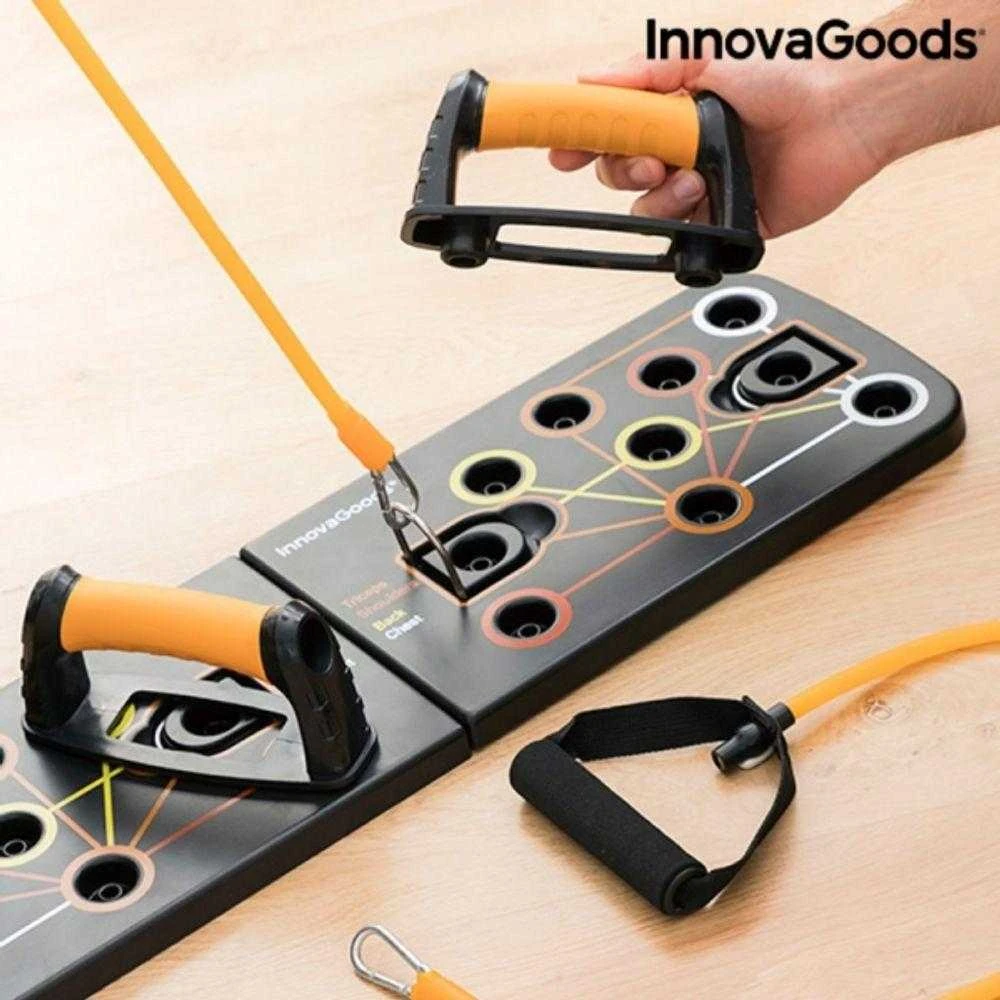 „InnovaGoods“ atsispaudimų lenta su pasipriešinimo juostomis ir „InnovaGoods Pulsher“ pratimų vadovas