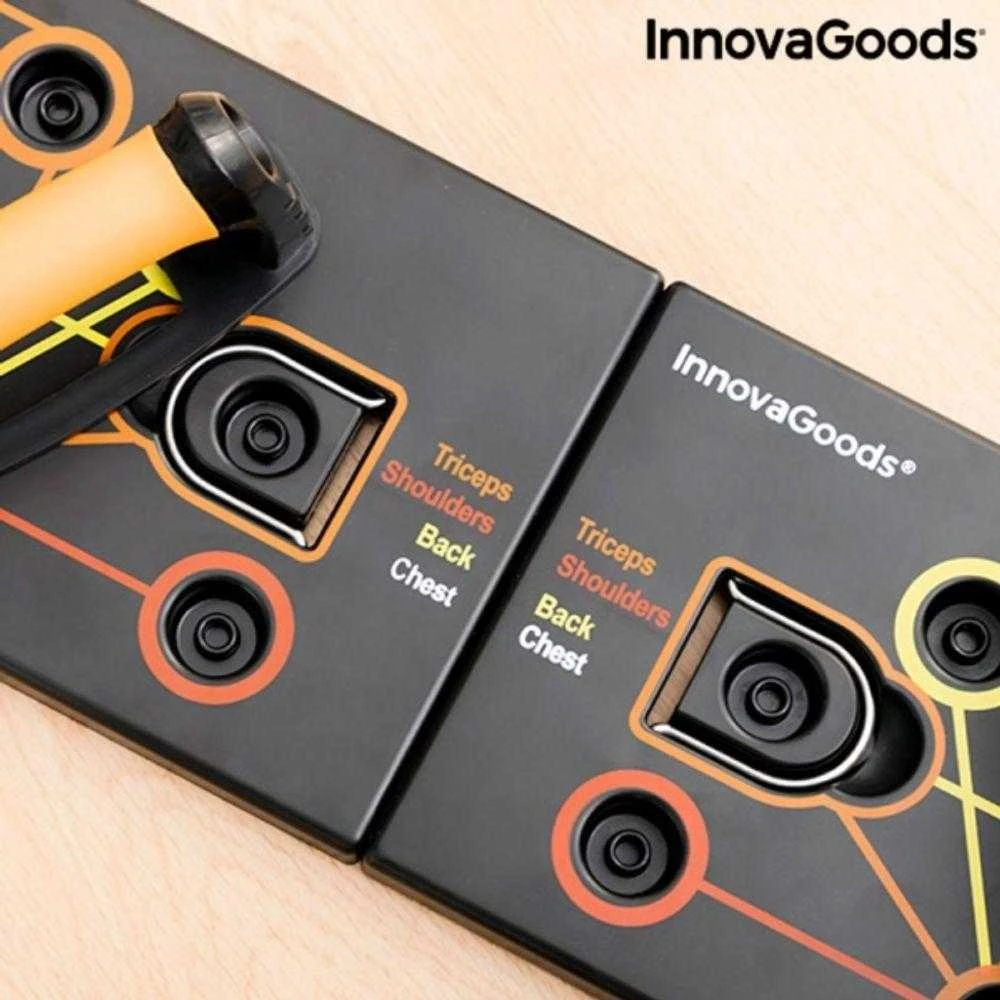 „InnovaGoods“ atsispaudimų lenta su pasipriešinimo juostomis ir „InnovaGoods Pulsher“ pratimų vadovas