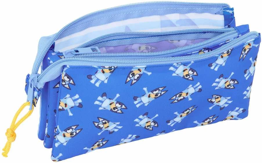 Safta Trigubas penalas Bluey Let's play Mėlyna 22 x 12 x 3 cm