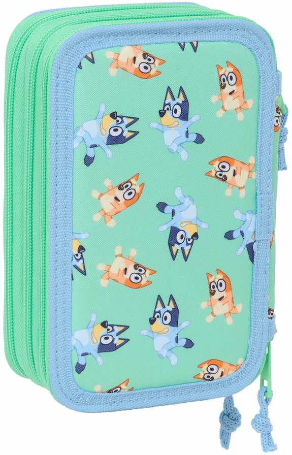 Safta Trigubas penalas Bluey Sisters Žalia Vanduo 12,5 x 19,5 x 5,5 cm 37 Dalys