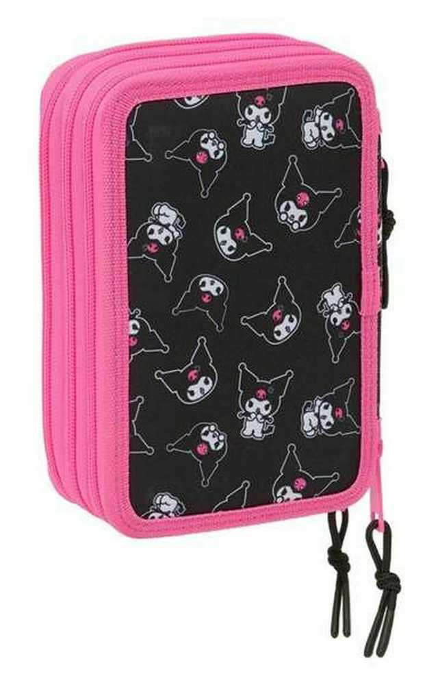 Safta Trigubas penalas Kuromi Juoda Fuksija 12,5 x 19,5 x 5,5 cm 37 Dalys