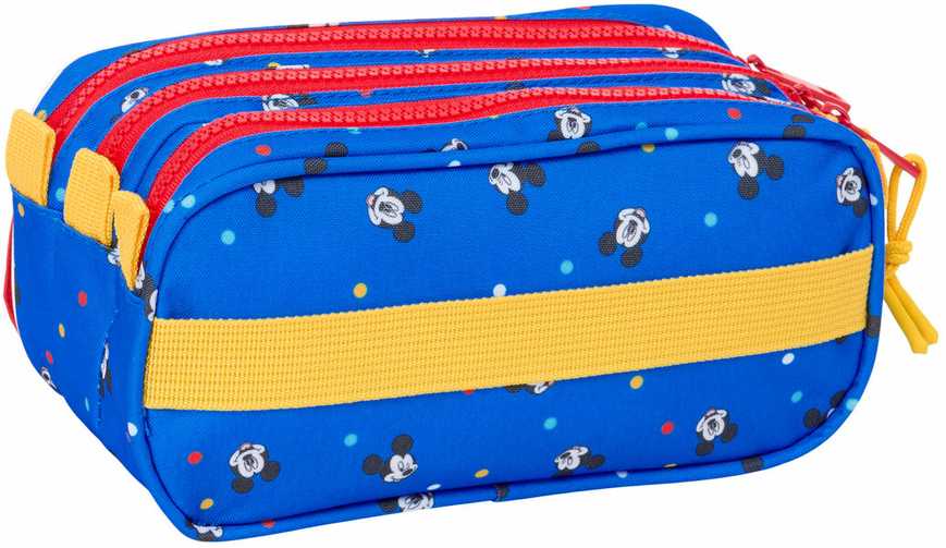 Safta Trigubas penalas Mickey Mouse Clubhouse Good day Mėlyna 21,5 x 10 x 8 cm
