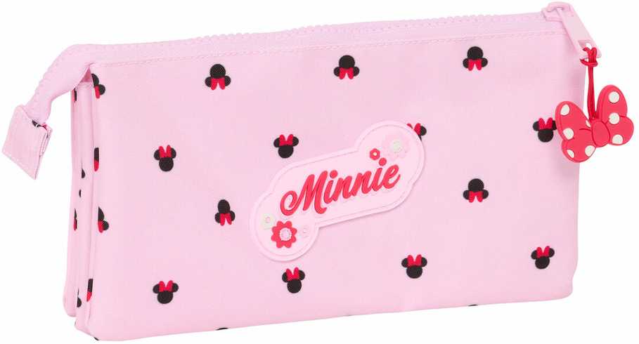 Safta Trigubas penalas Minnie Mouse Naive Rožinė 22 x 12 x 3 cm