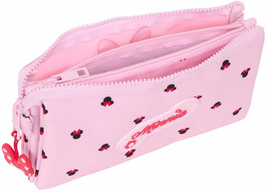 Safta Trigubas penalas Minnie Mouse Naive Rožinė 22 x 12 x 3 cm