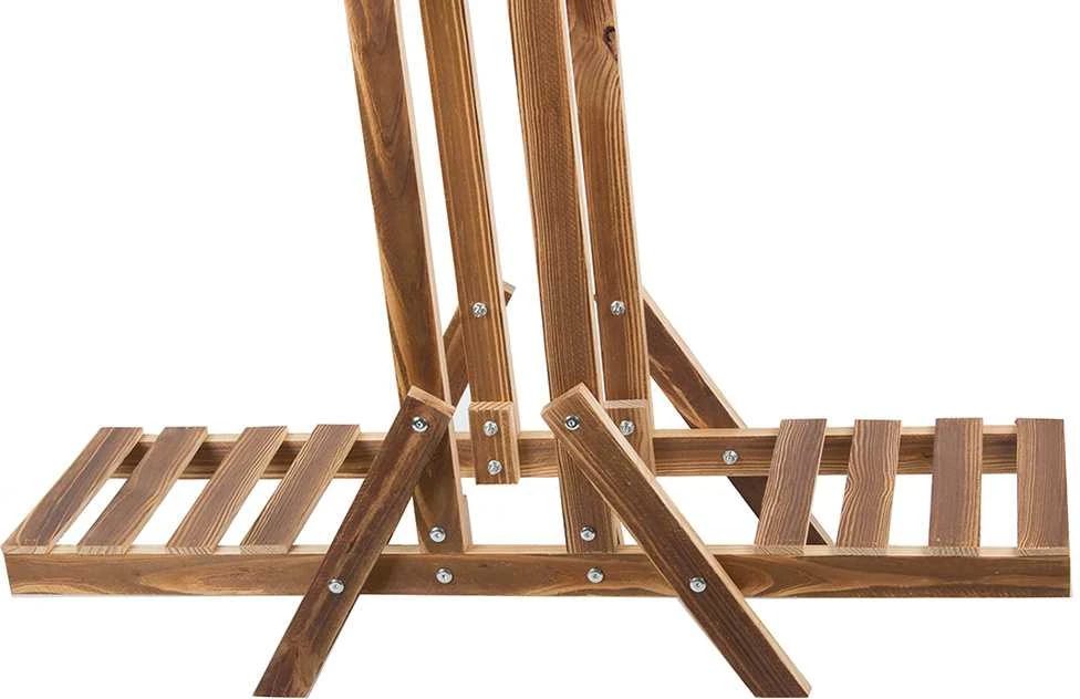 Medinis trijų lygių gėlių stovas 98 cm