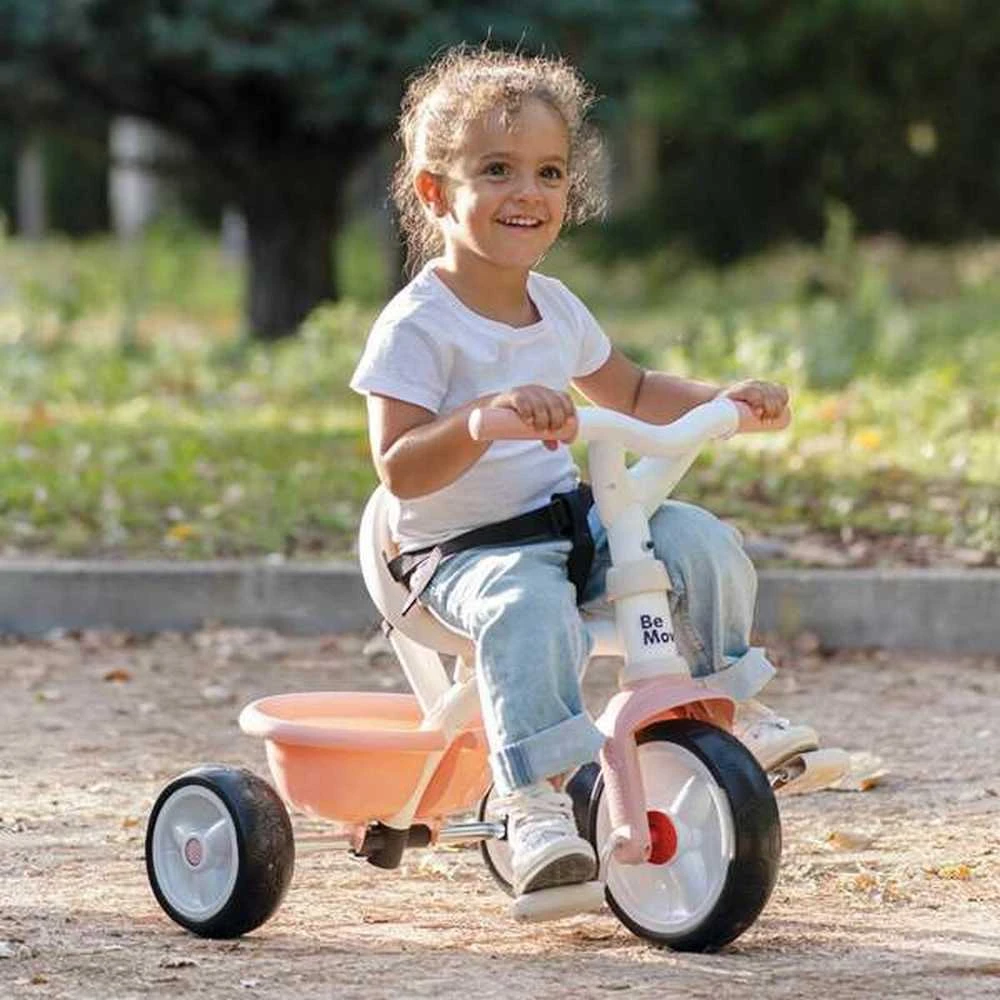 Triratukas Smoby Be Move rožinis su saugos diržais