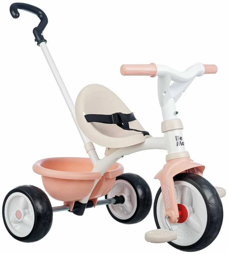 Triratukas Smoby Be Move rožinis su saugos diržais
