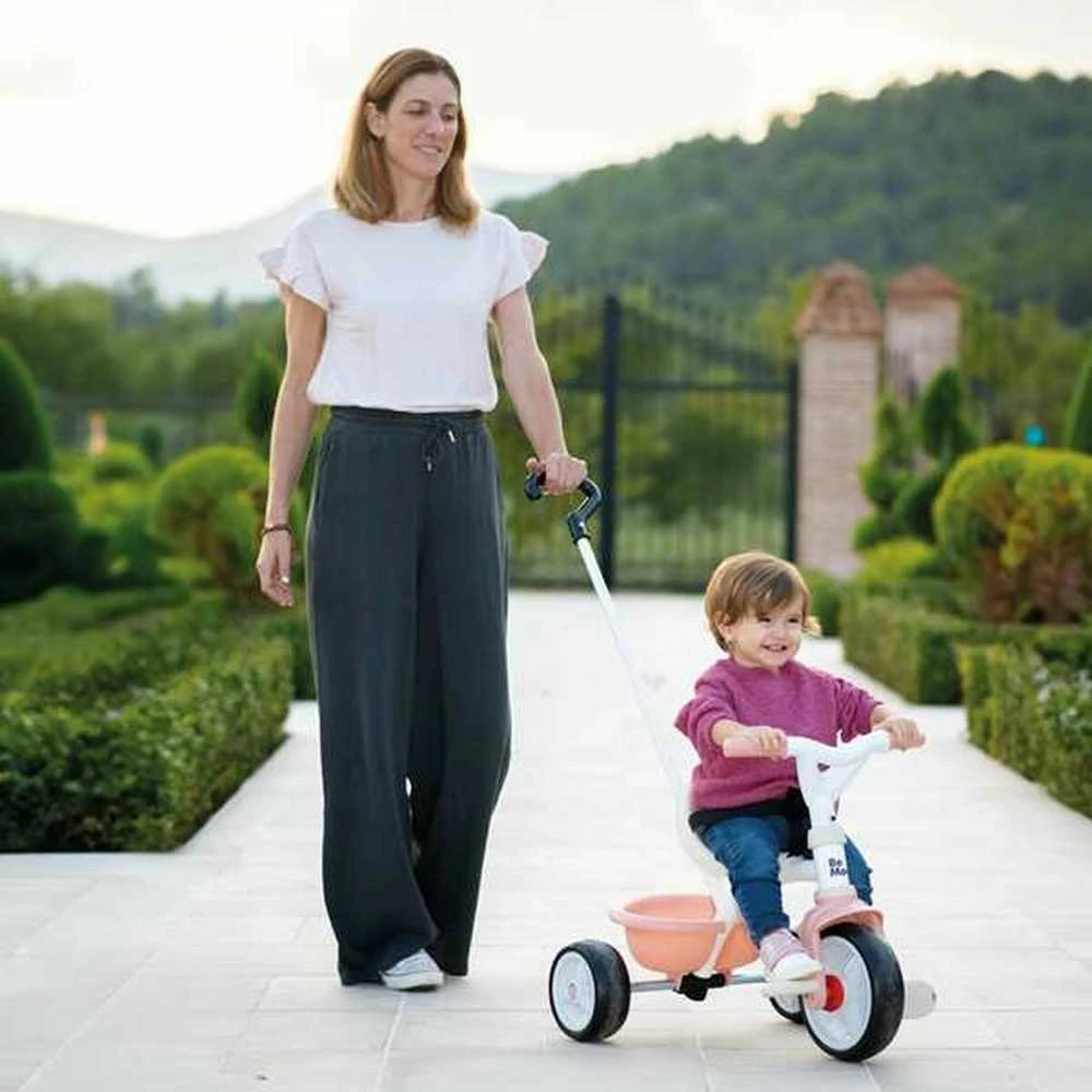 Triratukas Smoby Be Move rožinis su saugos diržais