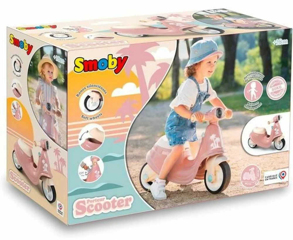 Smoby jojimo motoroleris rožinis pūlus