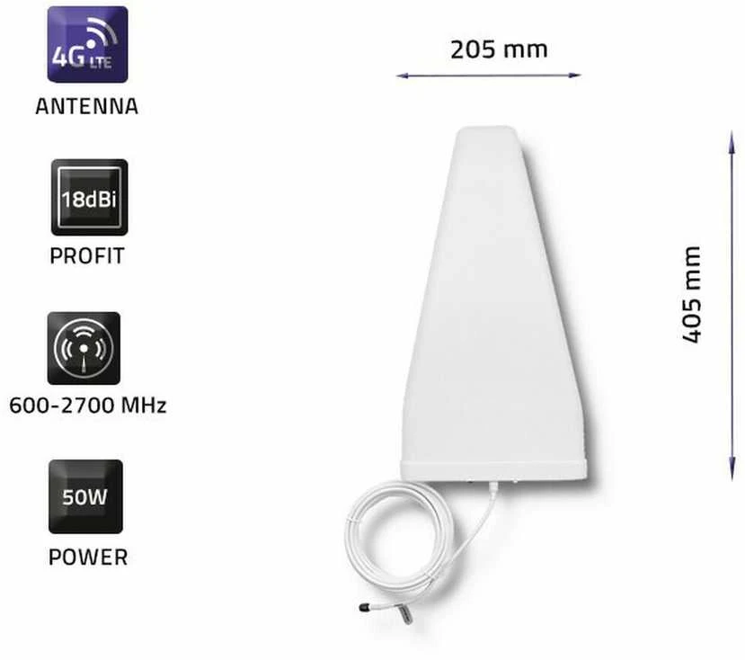 QOLTEC 57021 4G LTE antena 18 dBi lauko