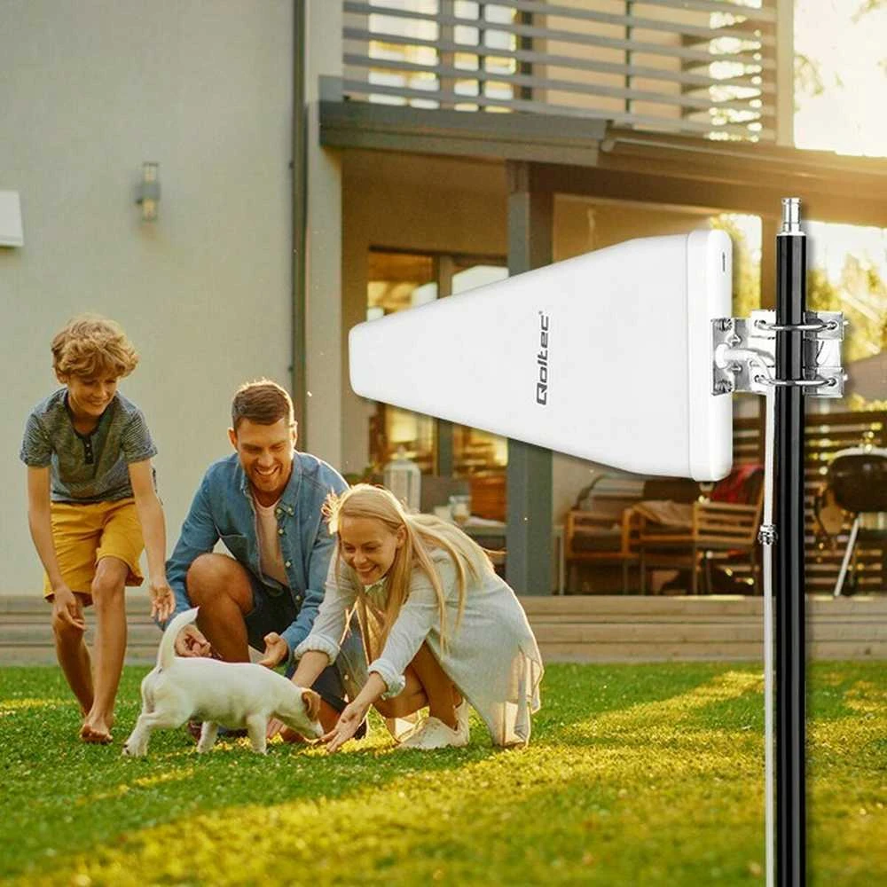 Antenos - Qoltec 57043 4G LTE Dual 14dBi Omnidirekcinė