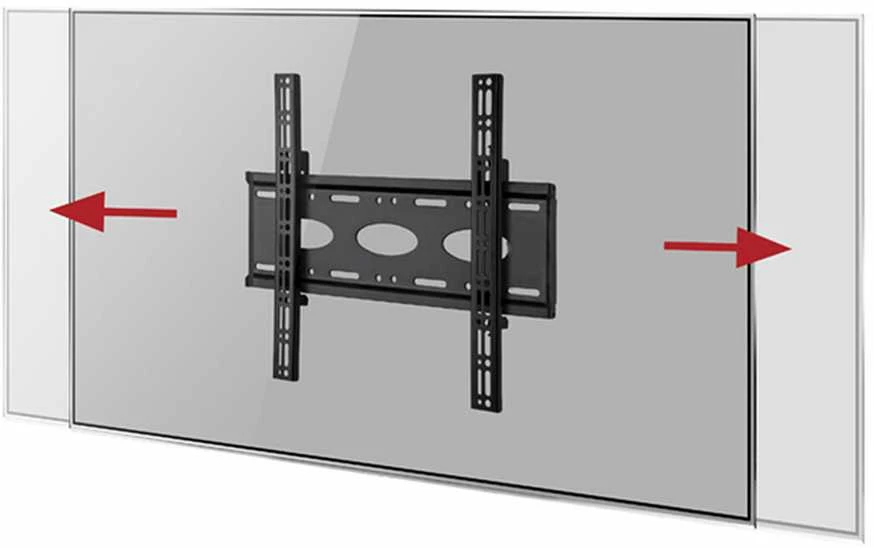 Laikiklis B-TECH BT8441 - Tvirtinimo komplektas (sienos plokštė, 2 x sąsajos laikikliai) - LCD ekranui (žemo profilio) - juodas - ekrano dydis: iki 55"