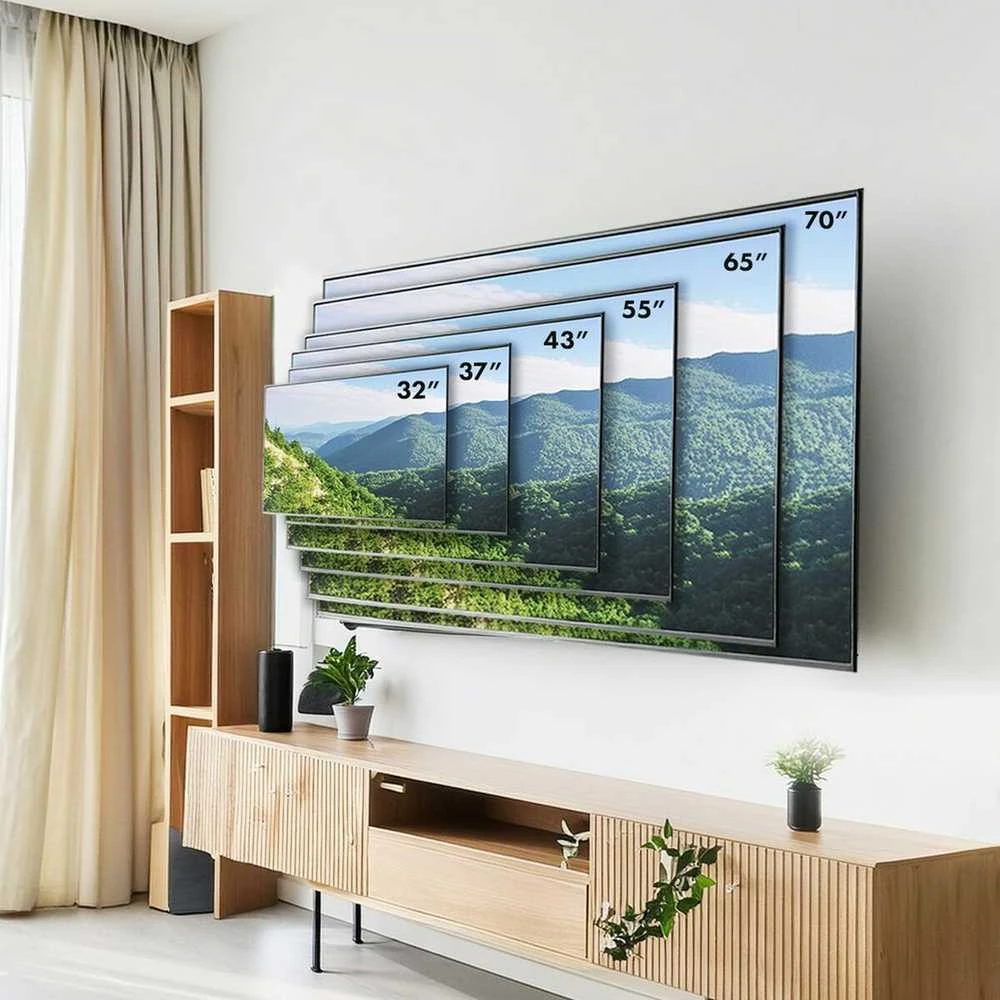 Maclean TV MC-412 sieninis laikiklis 32"-70" VESA 400x400 45kg pakreiptas universalus reguliuojamas gulsčiuko tvirtinimo priedai