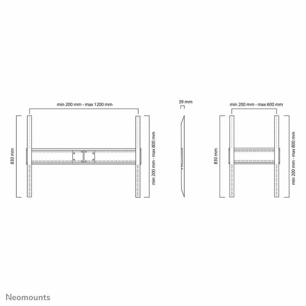 Neomounts NEWSTAR LFD-W1500 laikiklis (sieninis, 60–100 colių, 150 kg)