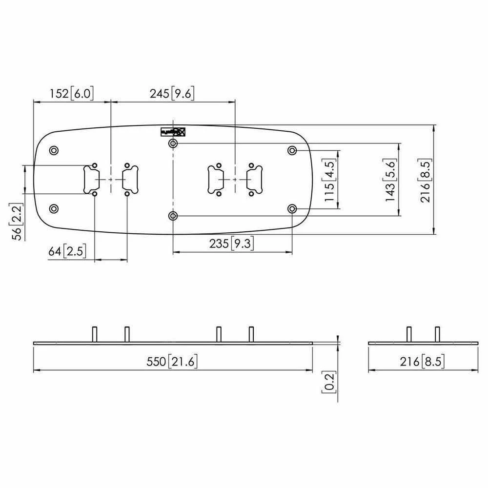 Laikiklis Vogels PFF 7070 FLOOR MOUNTING PLATE 2 POLES B