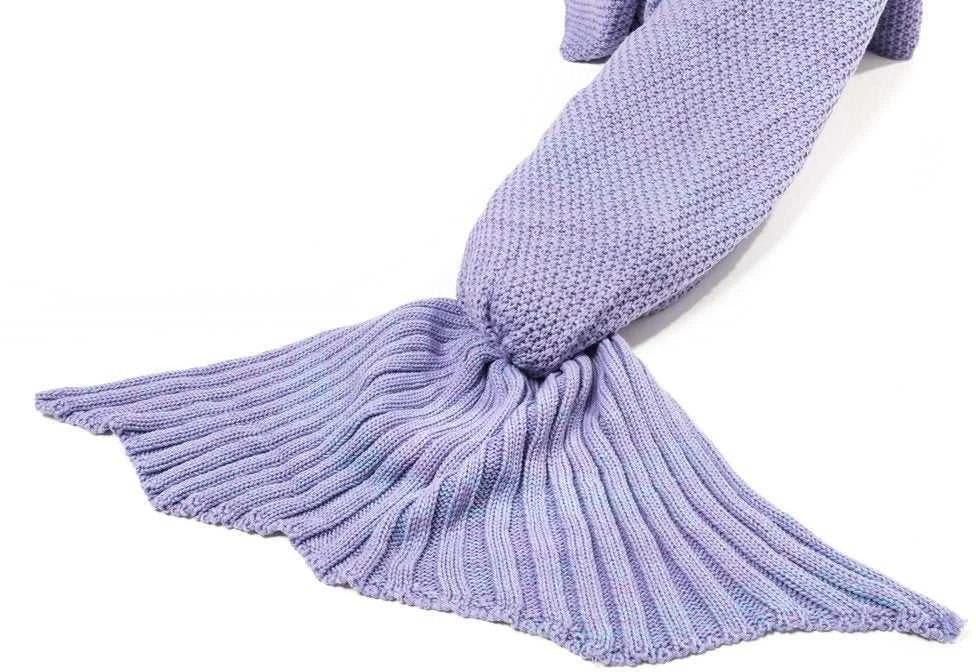 Undinėlės uodegos antklodė prabangi - VIOLETINĖ