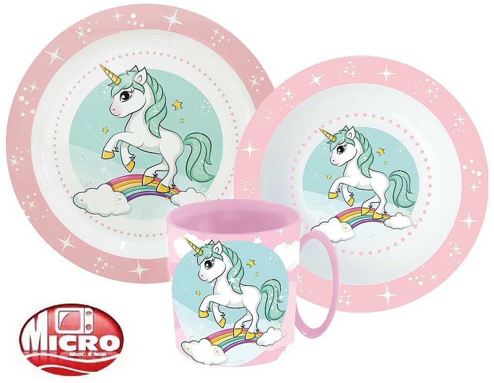 „Unicorn Range“ stalo įrankių rinkinys, mikroplastikas, su puodeliu, 350 ml