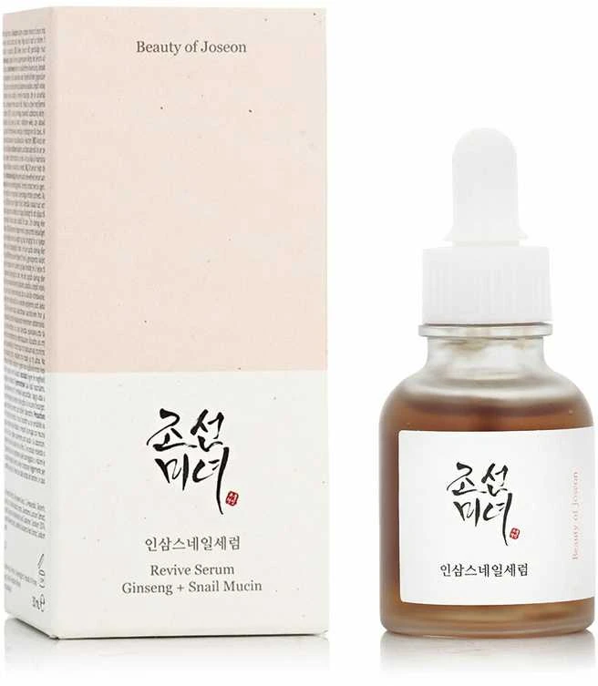 Beauty of Joseon Ginseng + Snail Mucin Revive Serum atkuriantis serumas veidui su ženšeniu ir sraigių mucinu, 30 ml