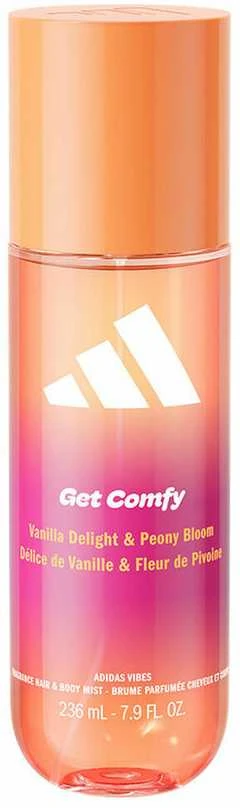 „Adidas Vibes Woman Get Comfort“ plaukų ir kūno purškiklis, 236 ml