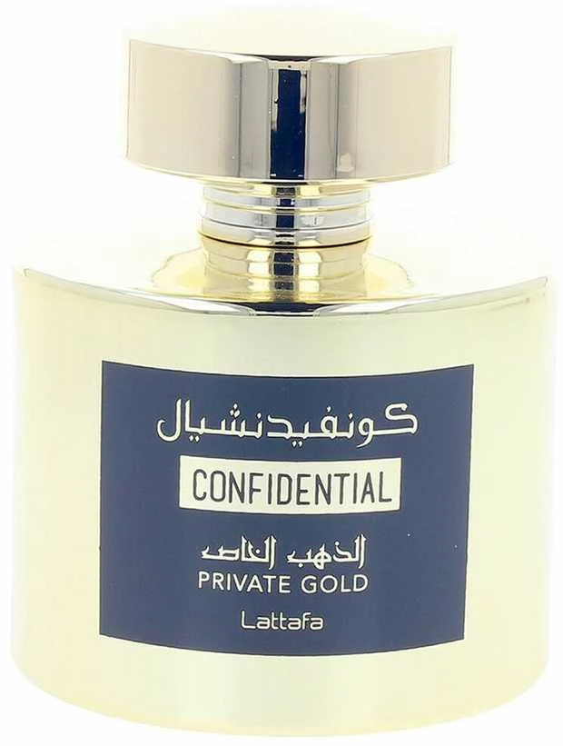 Unisex kvepalai Lattafa Confidential Private Gold EDP, 100 ml