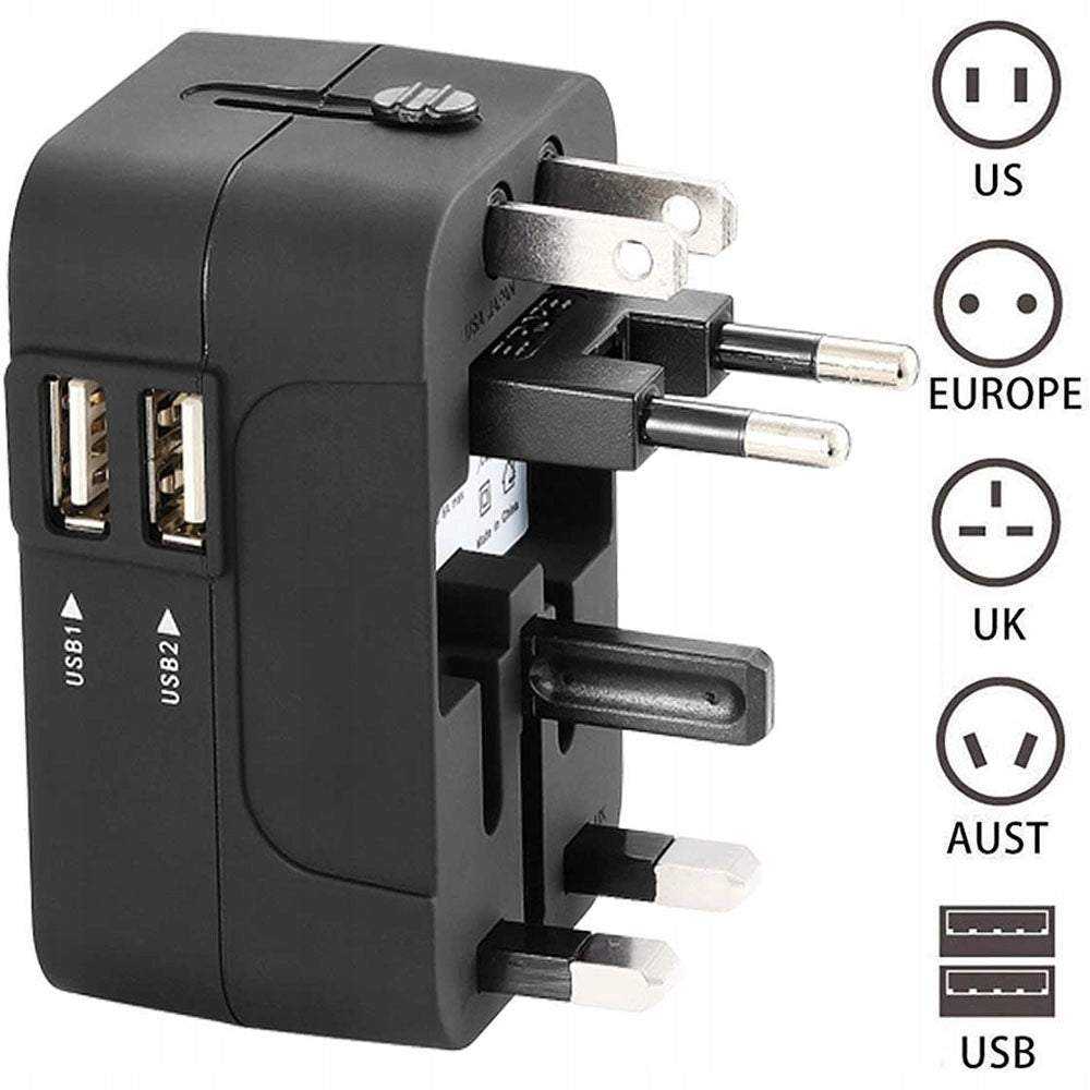 Universalus adapteris su 2 USB jungtimis