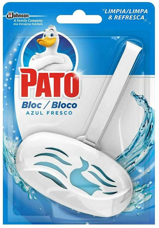 PATO WC BLOC mėlynas water cleans &amp; sanitizes device + replacement 40 gr