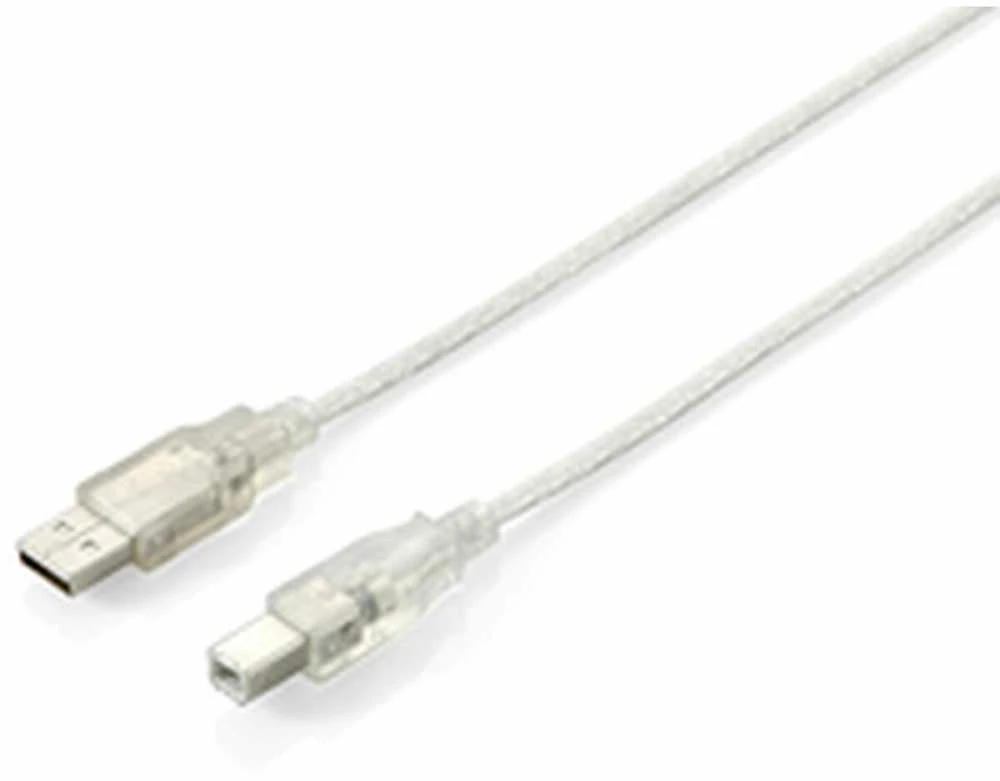 Kabelis USB Equip USB-A - USB-B 5 m Permatomas (128652)
