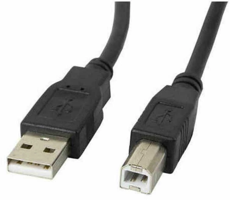 LANBERG CA-USBA-11CC-0018-BK laidas USB 2.0 AM-BM su feritu 1.8m juodas