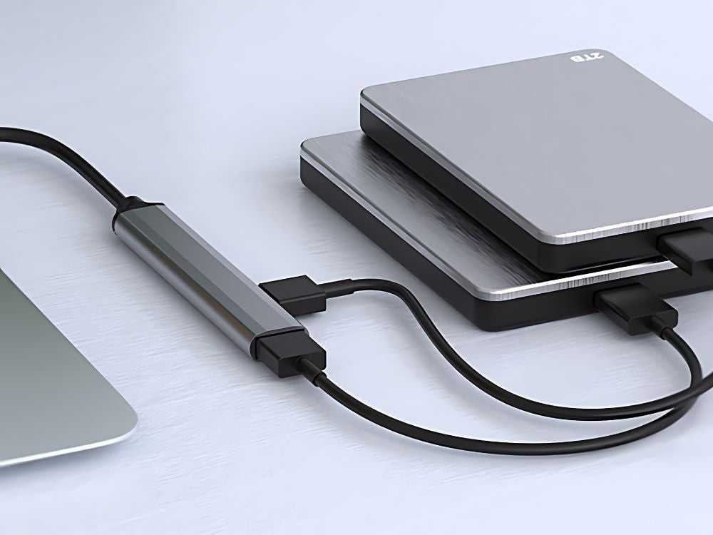 USB 3.0 5 Gb/s skirstytuvo adapterio stotelė, 4 USB 3.0 prievadai