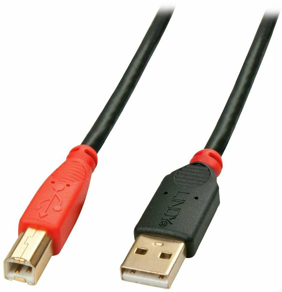 USB Kabelis - LINDY USB 2.0 A/B Aktyvus Laidas, Pratęsimas Tiesioginiam Prietaiso Prijungimui, 15 m, Juodas