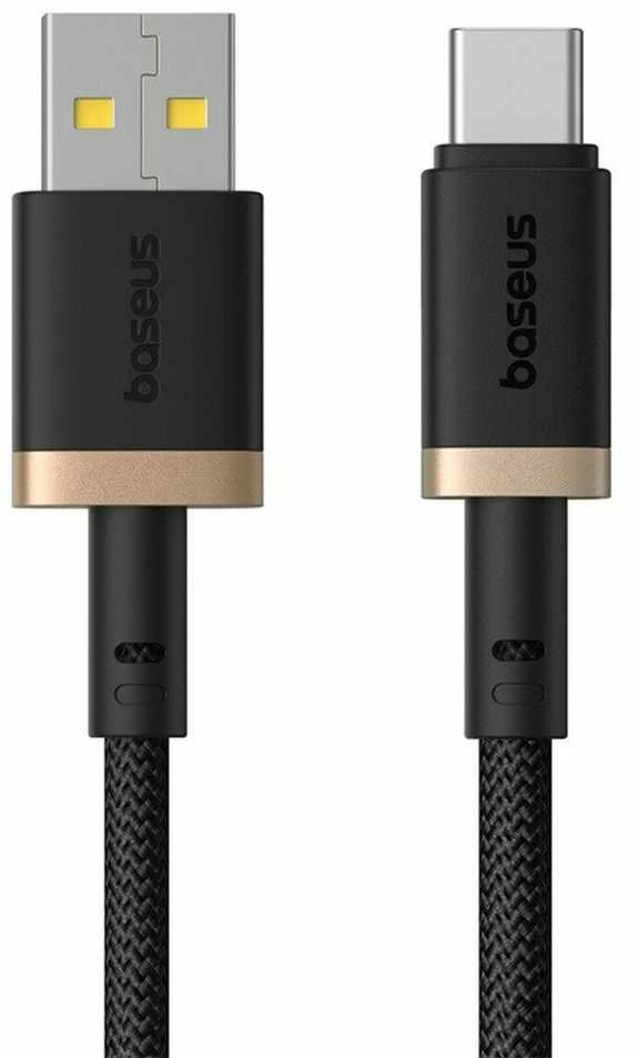 Baseus Dura USB Type A iki Type C 60 W greito įkrovimo laidas 1 m Juodas, Gold