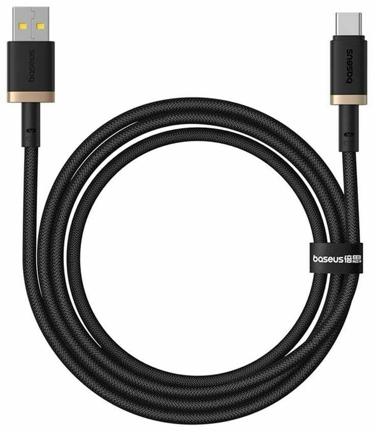 Baseus Dura USB Type A iki Type C 60 W greito įkrovimo laidas 1 m Juodas, Gold