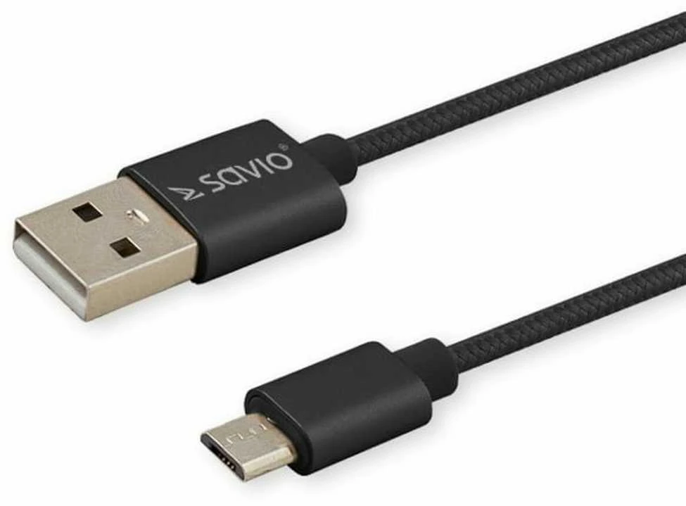 Savio CL-129 USB cable 2 m USB 2.0 USB A USB C Juodas