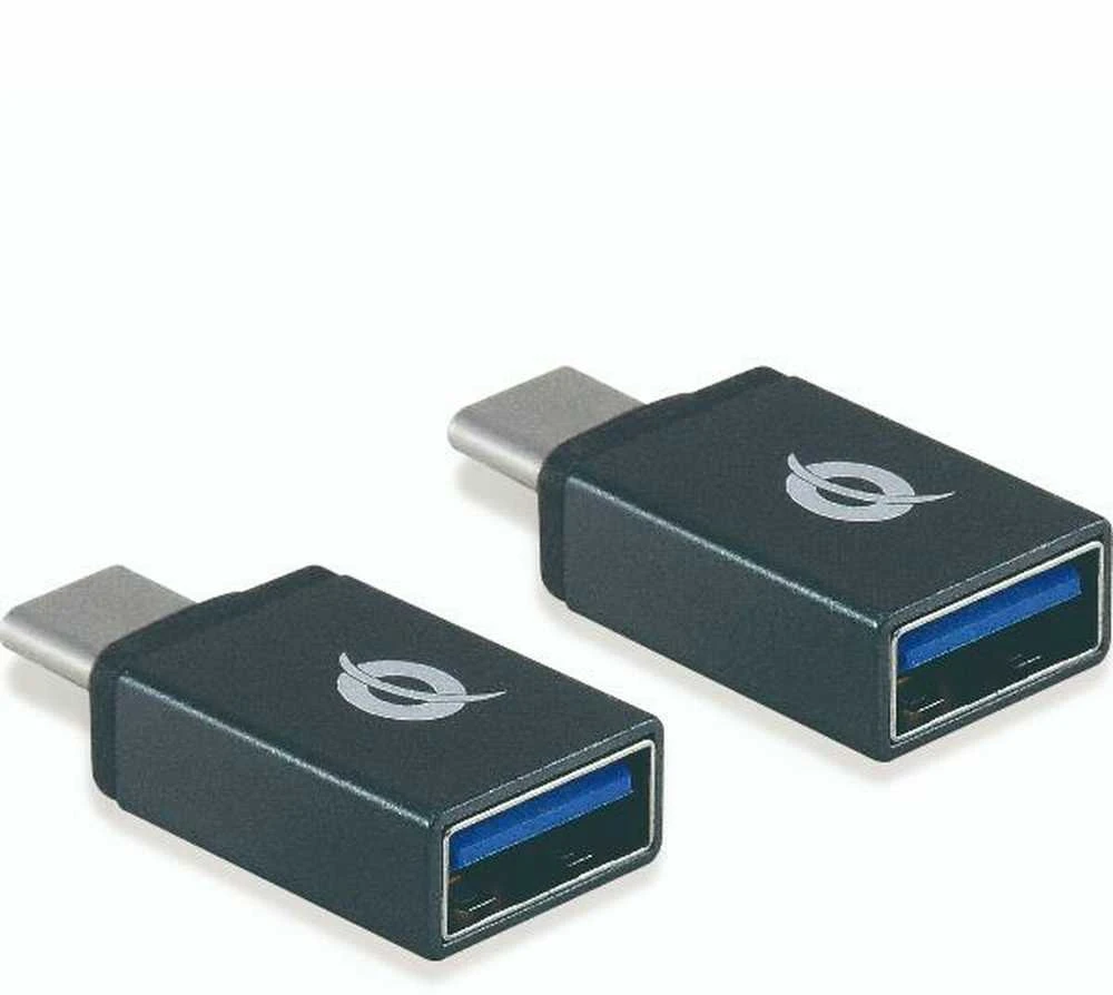 CONCEPTRONIC adapteris USB-C -> USB-A 3.0 2 vnt. pakuotėje, pilka