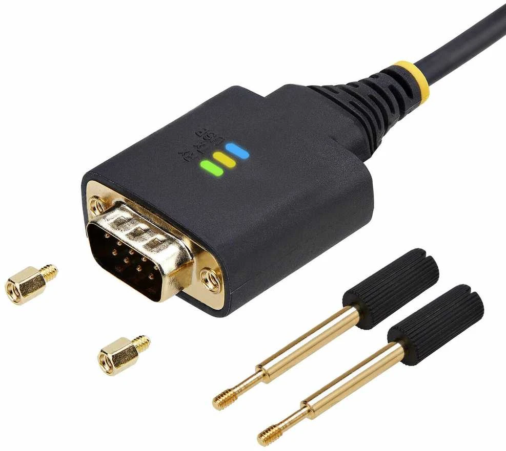 StarTech 1P6FFCN-USB-SERIAL lygiagretus kabelis Juodas 2 m USB Type-A DB-9