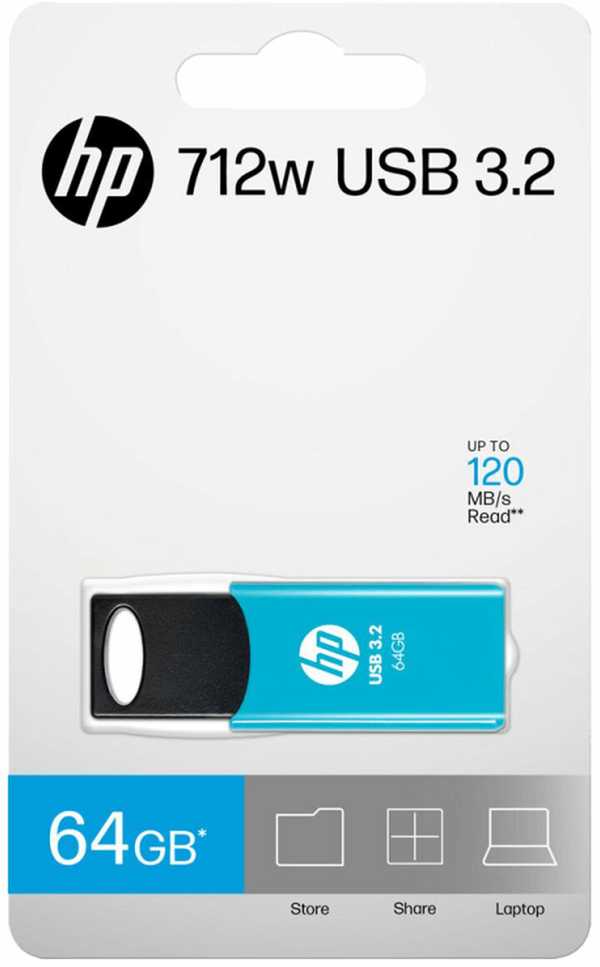 Mėlyna HP 64GB 712W Mėlynas USB 3.2 - USB STICK