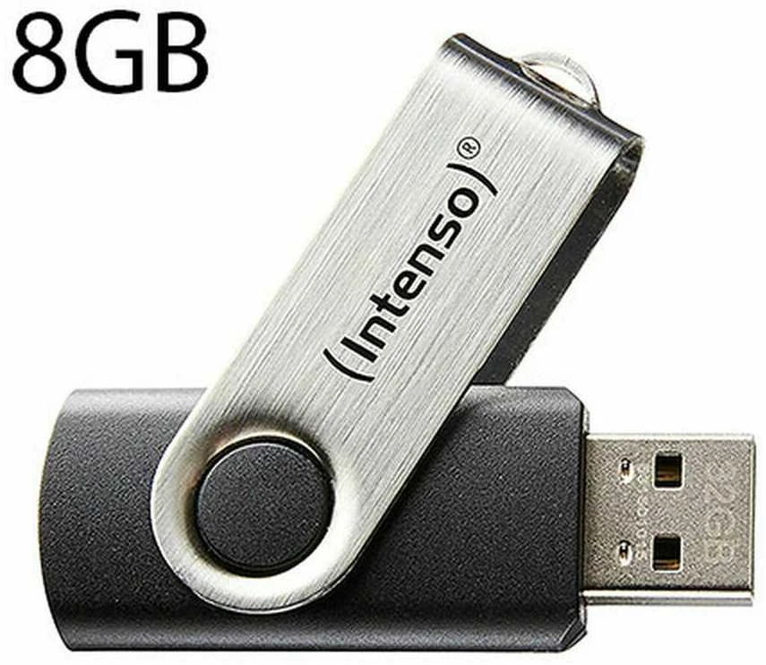 USB laikmena Intenso Basic Line 8 GB, sidabrinė