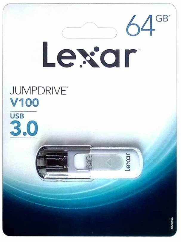 „Lexar“ | USB atmintinė | „JumpDrive V100“ | 64 GB | USB A tipo | Pilkas