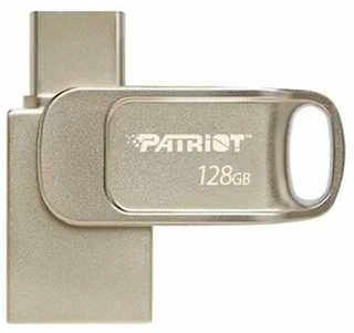 Patriot Memory Tab T560 128GB USB atmintinė, dviguba USB 120MB/s (PS128GT560DS5D), Sidabrinis