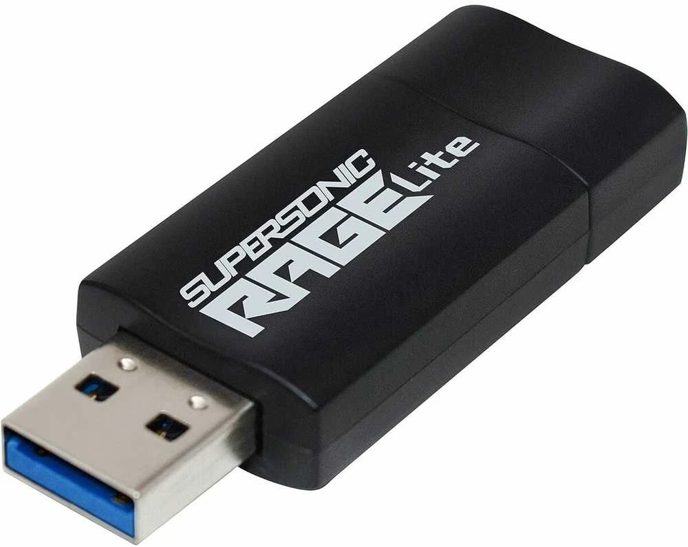 „Flashdrive“ PATRIOT Rage Lite 1TB 120 MB/S USB 3.2 ištraukiamas Juodas (PEF1TBRLB32U)