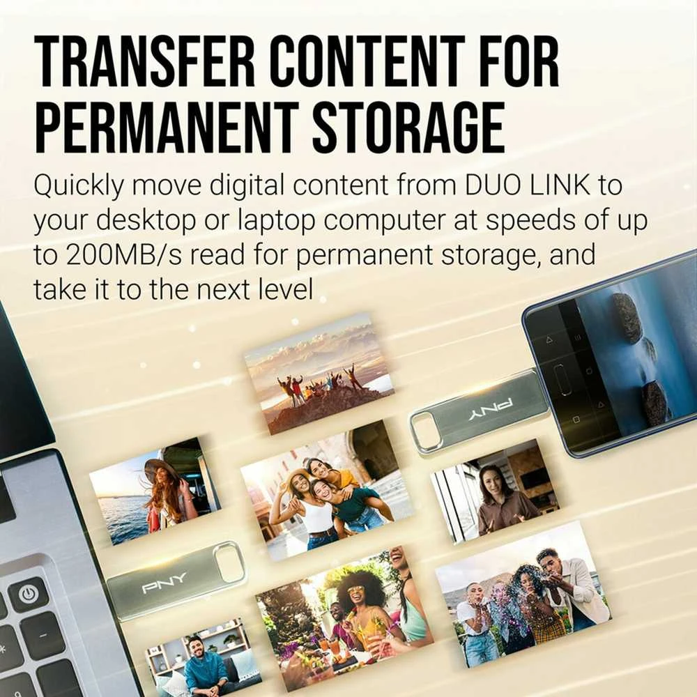 PNY USB 3.2 Duo-Link 64GB Type-C / Type-A