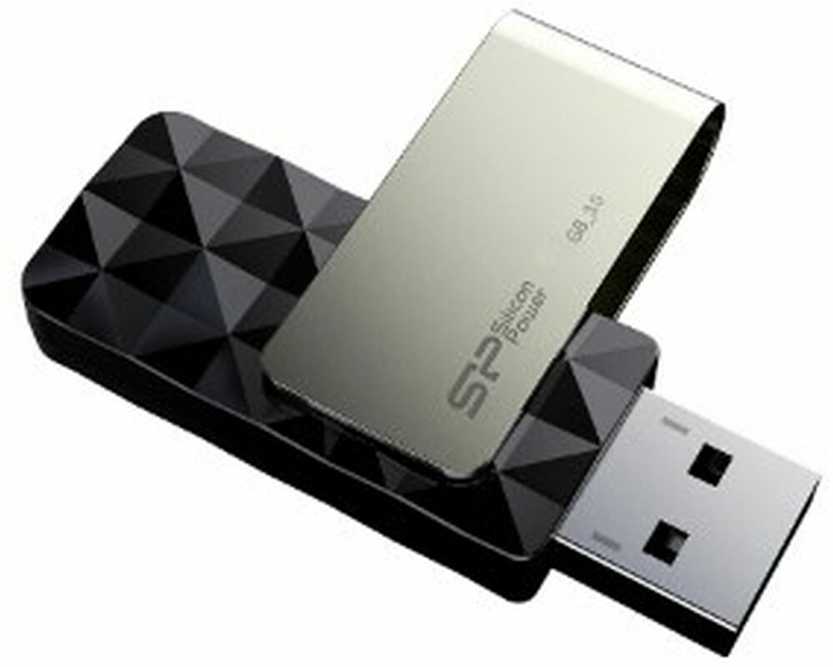 USB Atmintinė - Silicon Power Blaze B30 256 GB 3.2 Gen 1, Juoda, Sidabras