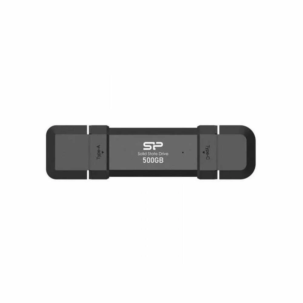 Silicon Power Portable Išorinis kietasis diskas SSD | DS72 | 500 GB | USB Type-A/USB Type-C 3.2 Gen 2 | Juodas