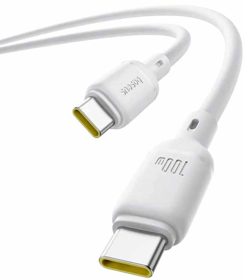 Kabelis USB Baseus USB-C - USB-C 1 m Baltas (P10377704213-00)
