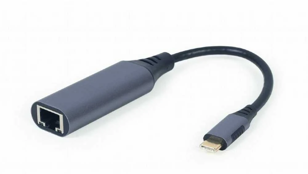 GEMBIRD A-USB3C-LAN-01 USB type-C Gigabit tinklo adapteris space pilkas